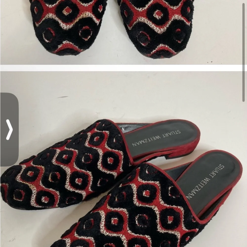 Stuart Weitzman Pipe Mulearky Mules Flat Loafers Slip On 8US